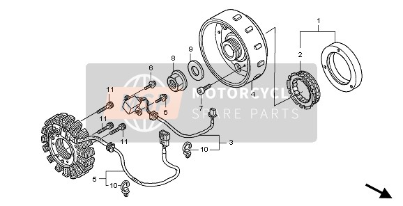 Honda SH125S 2007 GENERATOR for a 2007 Honda SH125S